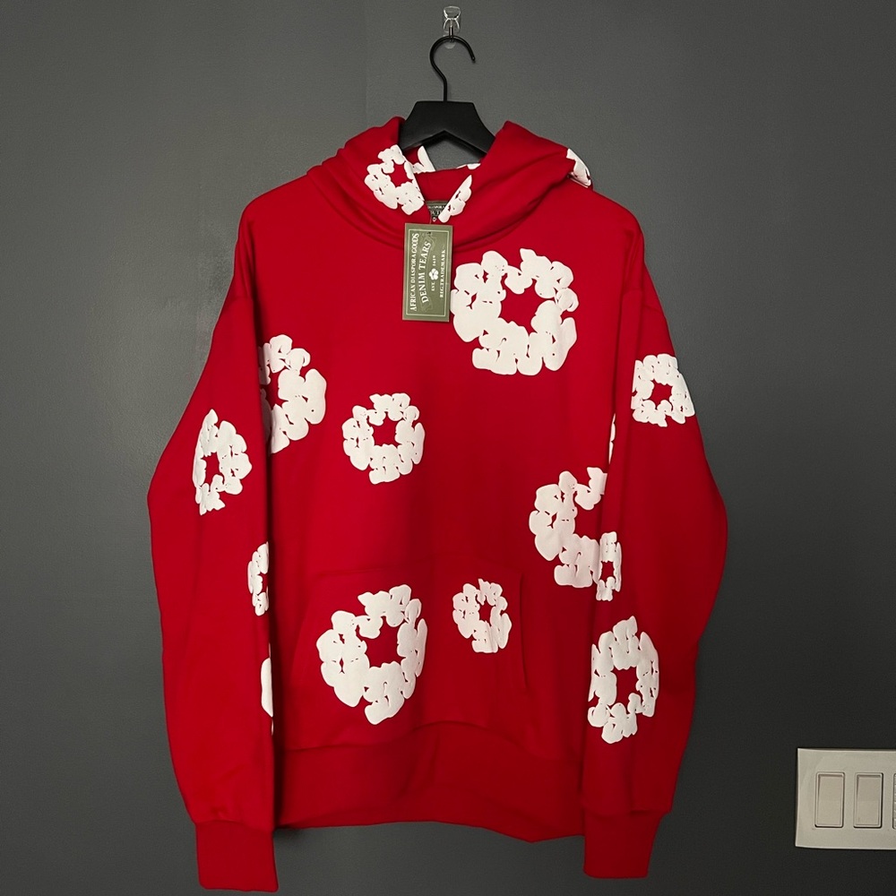 Denim Tears Wreath Sweatshirt Red White - Picture 6 of 14